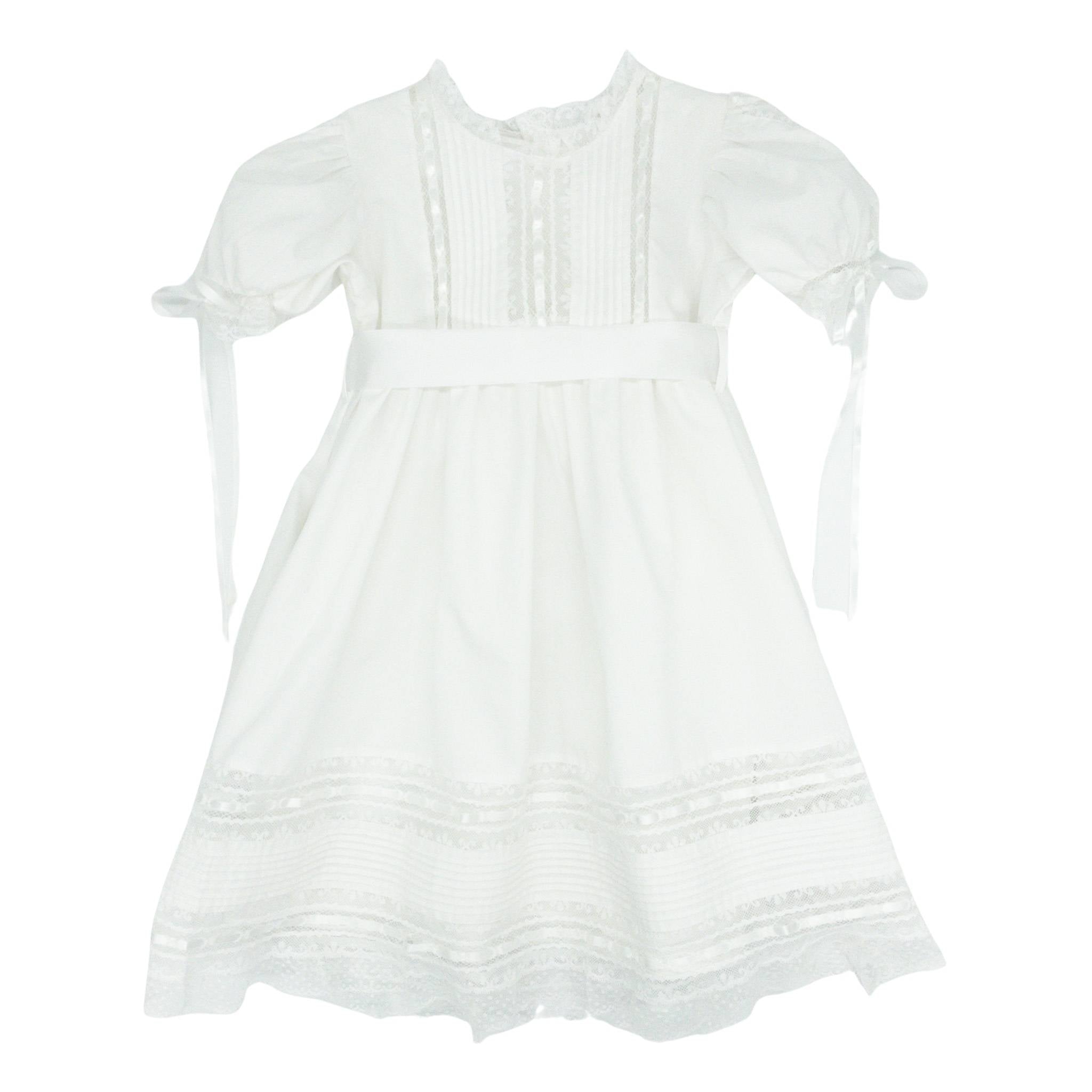 white heirloom dress Emilia and Bonnet in An elegant and timeless dress crafted in lightweight white fabric with refined Margaret Heirloom Dress, White