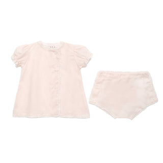 Girls Baby Eyelet Cotton Diaper Set