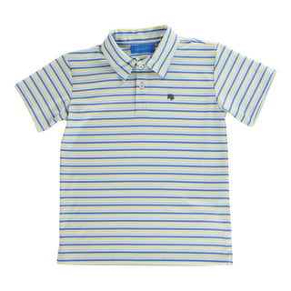 Performance Striped Polo - Oasis