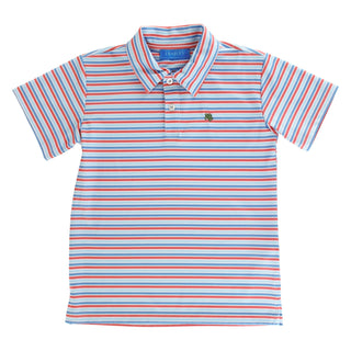 Performance Striped Polo - Parrot