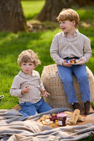 Peter Pan Collared Shirt - Durham Windowpane