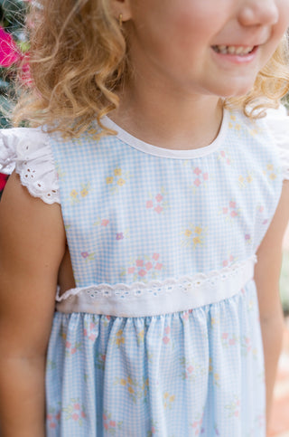 Pinafore Dress - Spring Time Blooms