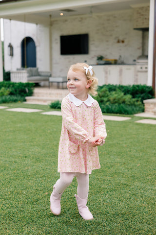 *PRE-ORDER* Long-sleeve Pima Knit Dress - Pink Petal