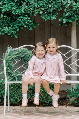 *PRE-ORDER* Pima Knit Ruffle-neck Dress - Pink Tinsel