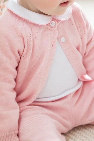 Pointelle Knit Set - Light Pink