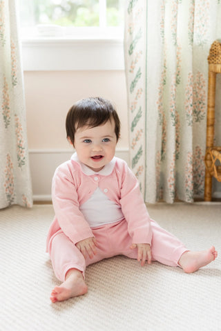 Pointelle Knit Set - Light Pink