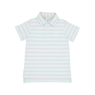 Prim & Proper Polo - Buckhead Blue, Grace Bay Green, Palm Beach Pink Stripe