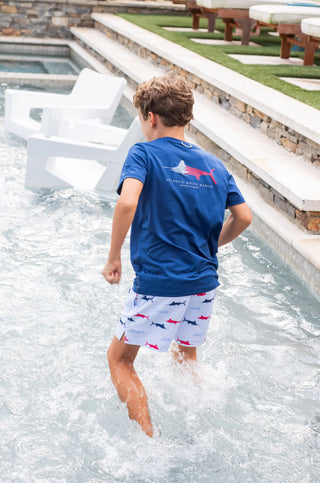 Boys Boogie Board Swim Trunk - Windsurfer Fish