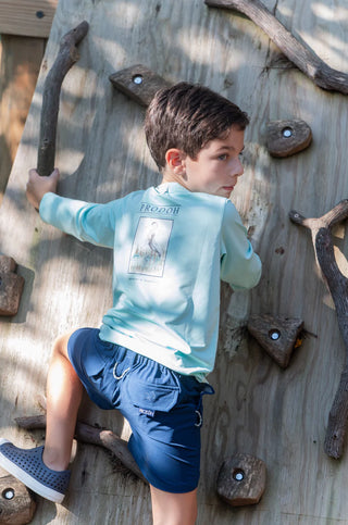 Boys Pro Performance Long-sleeve T-shirt - Great Blue Heron Art