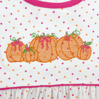 Sketch Pumpkin with Bows Monogram Design