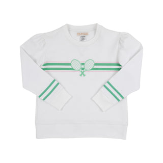 Puff Sleeve Cassidy Comfy Crewneck - Tennis Racquets
