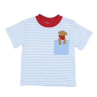 Boys Pocket T-shirt - Lab Applique