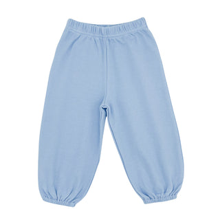 Knit Gathered Pants - Sky Blue