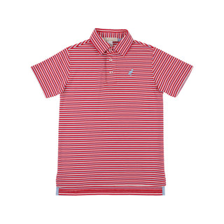 Prim & Proper Polo - Sumner County Stripe (Richmond Red)