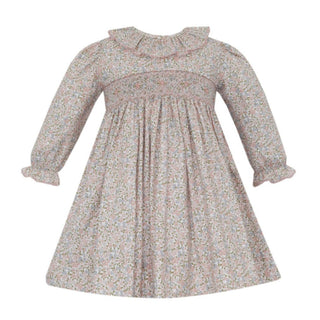 Nina Smocked Yoke Dress - Blush Floral