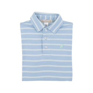 Long-sleeve Prim & Proper Polo - Sarasota Sky Stripe