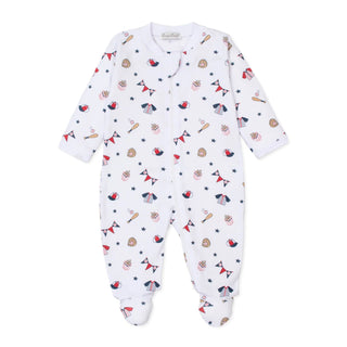 Printed Zipper Footie - Fly Ball