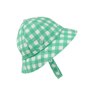 Beaufort Bucket Hat - Gibson Island Green Gingham