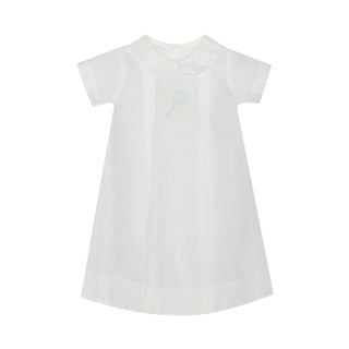 Boys Quinn Daygown with Rattle Shadow Embroidery