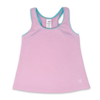 Riley Tank - Cotton Candy Pink with Totally Turquoise