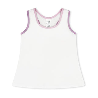 Riley Tank - Pure Coconut with Cotton Candy Pink