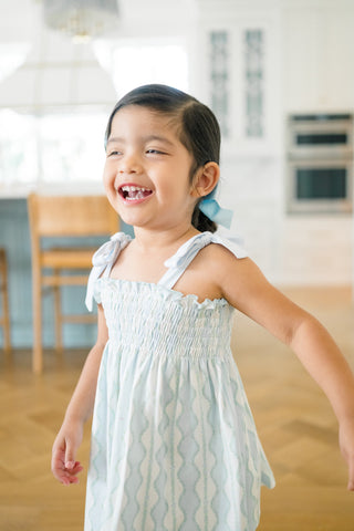 *PRE-ORDER* Girls Pima Knit Sundress - Rosemary Print