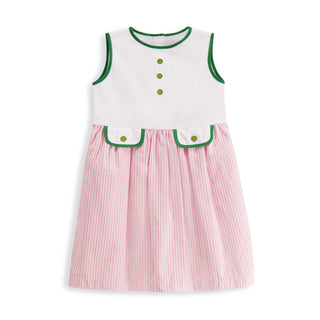 Sophia Dress - Pink Bubble Stripe