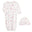 Pink Bunny Toile on White 