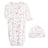 Pink Bunny Toile on White 