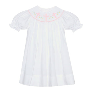 Savannah Bishop Dress with Smocked Crosses