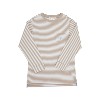 Carter Crewneck - Keeneland Khaki Stripe