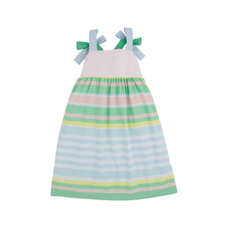 Macie Midi Dress (Broadcloth) - Sarasota Stripe