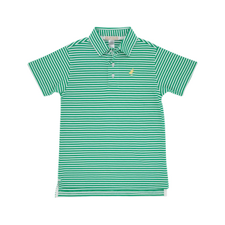 Prim & Proper Polo - Kiawah Kelly Green Stripe