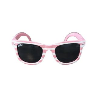 Polarized WeeFarers Sunglasses - Pink Stripes