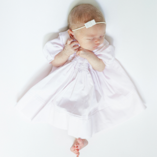 Rosebud Detail Smocked Dress