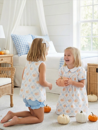 Charlotte Scalloped Bloomer Set - Pumpkin Row
