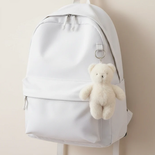 Mini Bear Bag Charm - Ivory