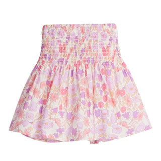 Shirred Circle Skirt - Lisle Lavender Floral