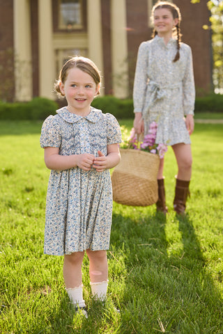 Smocked Bridget Dress - Wisteria Floral