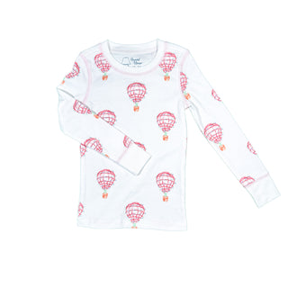 Printed Pajama Set - Pink Hot Air Balloon