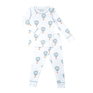 Printed Pajama Set - Blue Hot Air Balloon