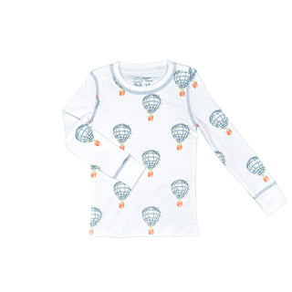 Printed Pajama Set - Blue Hot Air Balloon