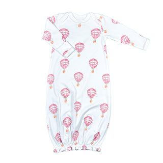 Printed Gown - Pink Hot Air Balloon