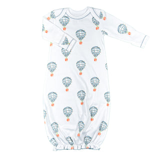 Printed Gown - Blue Hot Air Balloon