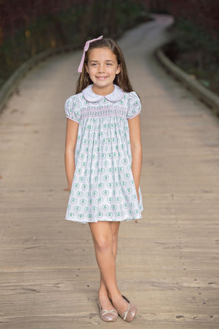 Sutton Smocked Dress - Oh Christmas Tree