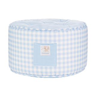 Buckhead Blue Gingham Pouf