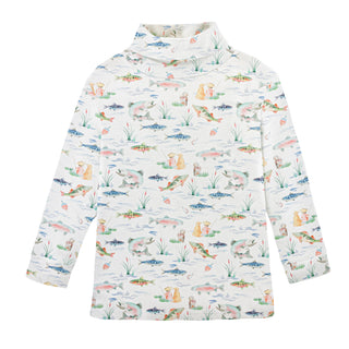 Printed Turtleneck - Gone Fishing
