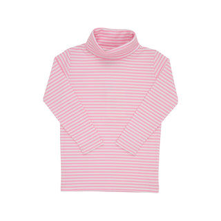 Tatum's Turtleneck - Hamptons Hot Pink Stripe