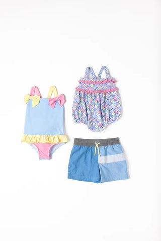 Country Club Swim Trunk - Colorblock (Park City Periwinkle)