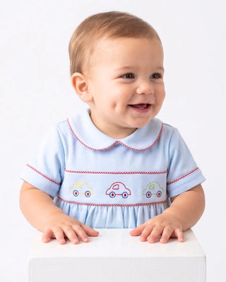 Boys Knit Carson Bubble with Embroidery - Cars